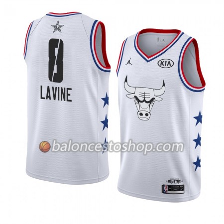 Camiseta Hombre NBA Chicago Bulls Zach LaVine 8 2019 All-Star Jordan Brand Blanco Swingman